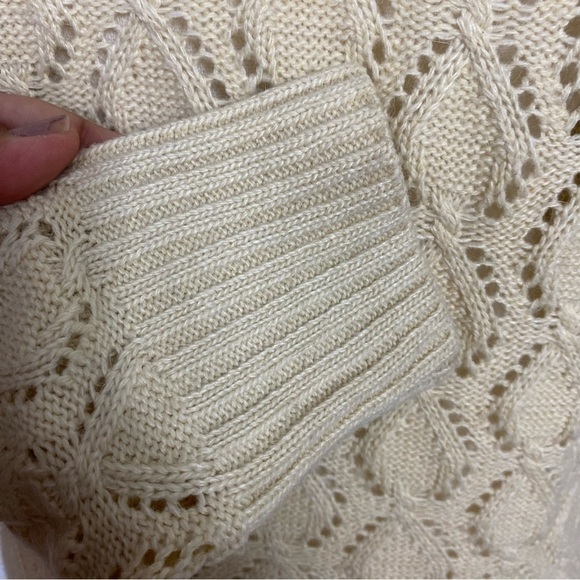 Anthropologie | Freeway angora/acrylic crochet & lace cardigan - Picture 6 of 9